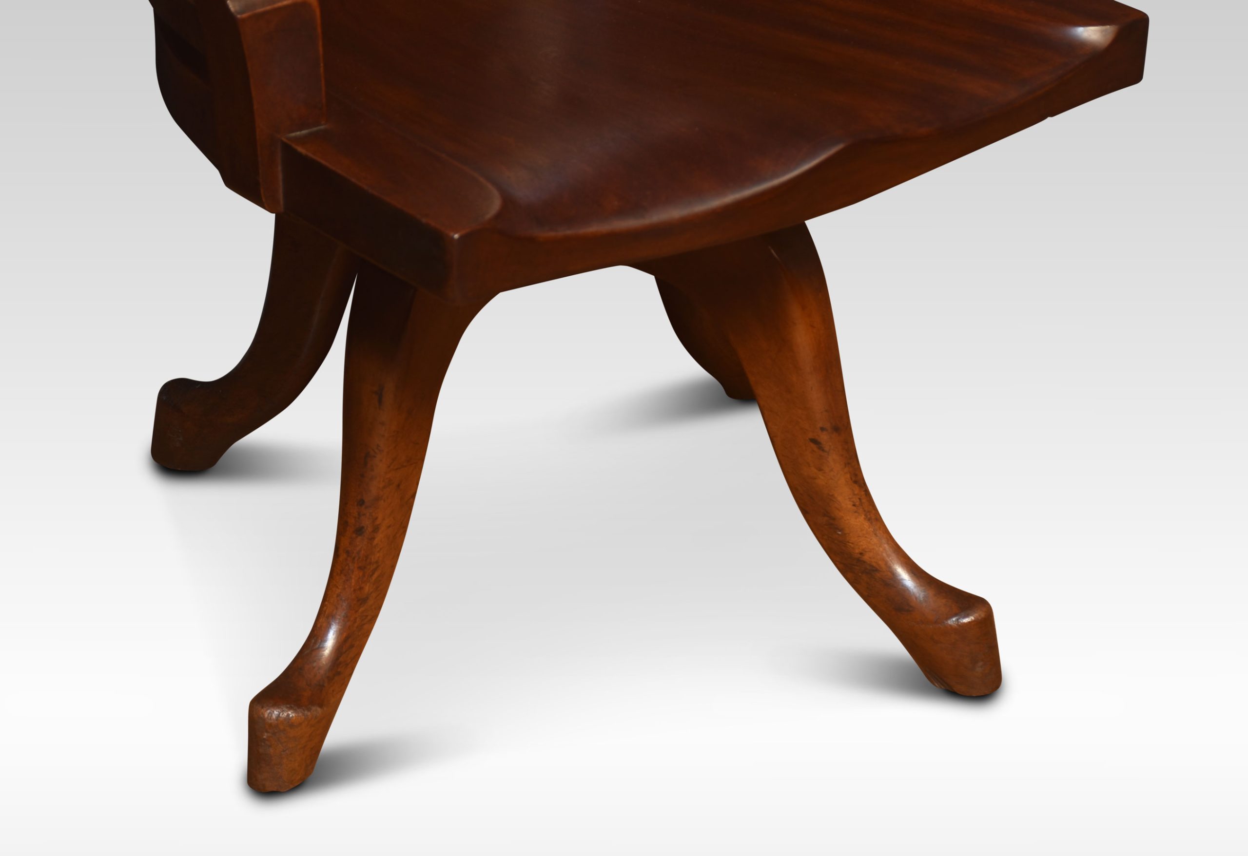 Mahogany office / captain’s revolving desk chair Shacklady's Antiques