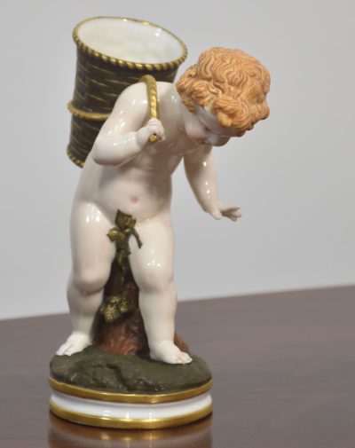 Royal Worcester Porcelain Figure – Cherub with Basket