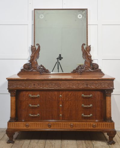 Impressive 19th-Century Mahogany Dressing Chest