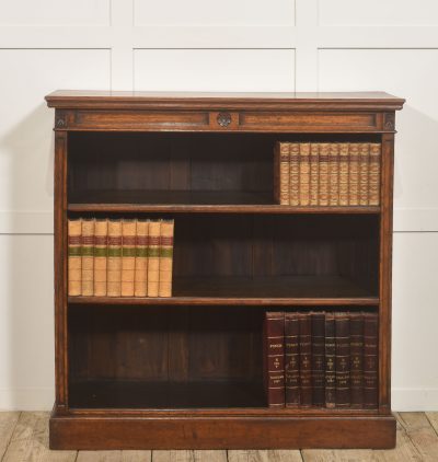 Late 19th Century Solid Oak Open Bookcase