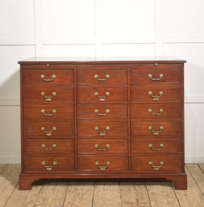 Georgian Style Mahogany Nine-Drawer Filing Cabinet